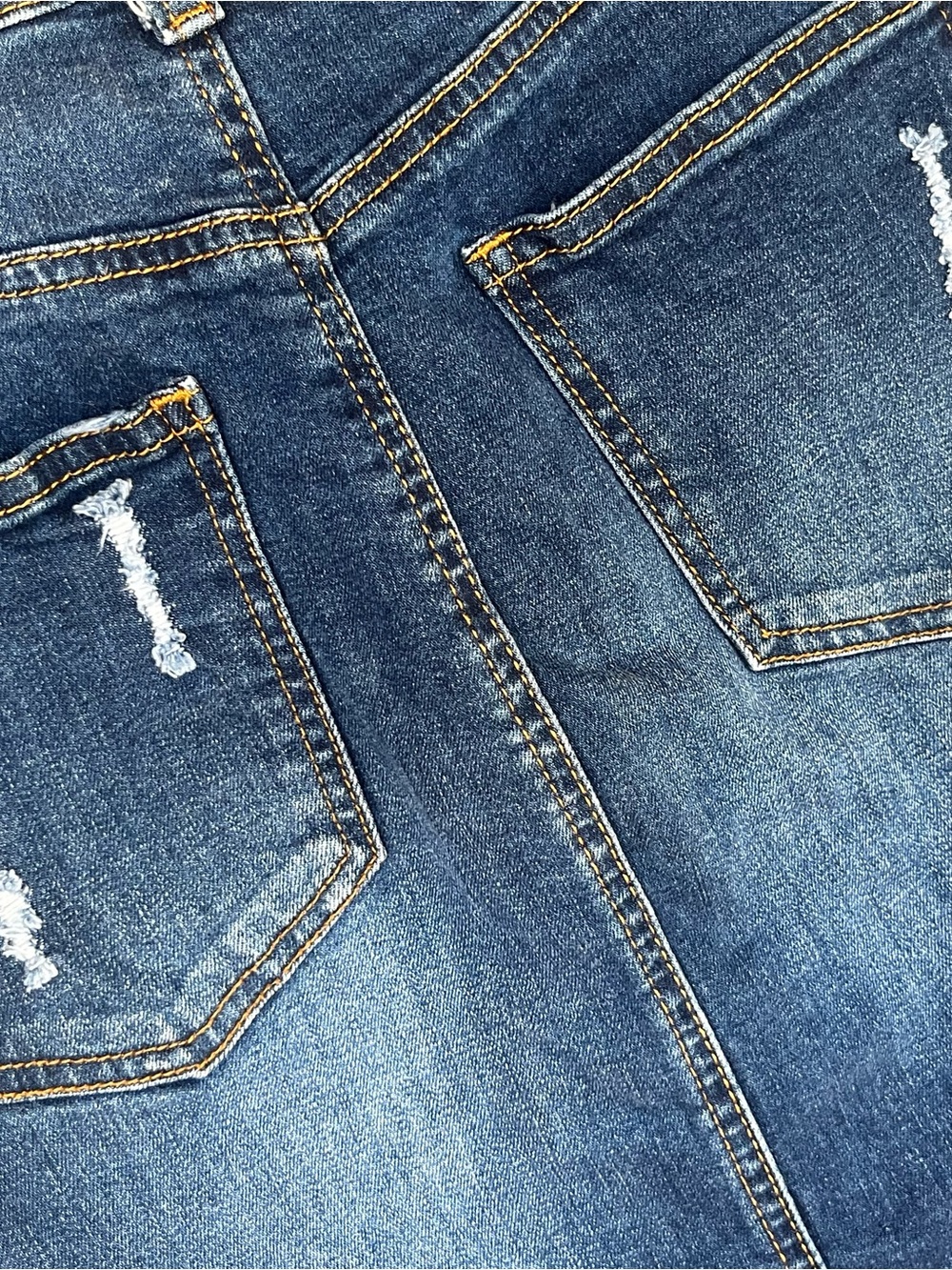 Wax Jean Raw hem Denim Mini Pencil Skirt Medium - Picture 9 of 10